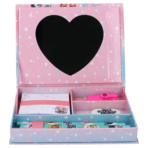 schrijfset meisjes roze/blauw 5-delig