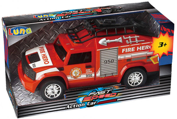 brandweervoertuig jongens 34 cm rood