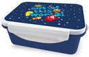broodtrommel ruimte 16 x 12 x 6,5 cm donkerblauw/wit