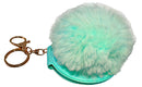 sleutelhanger met spiegel 6 cm polyester groen