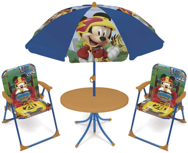 tuinset met parasol Mickey Mouse 4-delig