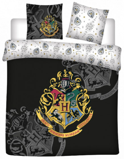 dekbedovertrek Harry Potter 240 x 220 cm microfiber zwart