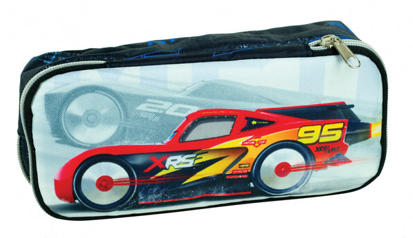 etui Cars jongens katoen grijs/rood