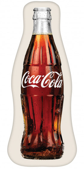 kussen Coca-Cola 45 x 18 cm polyester bruin/wit