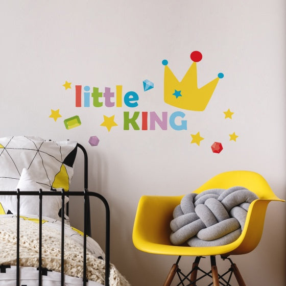 muursticker Little King jongens 2 stickervellen