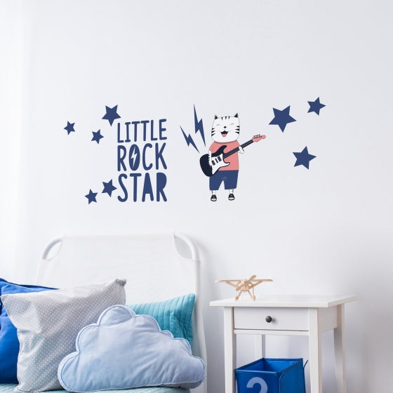 muursticker Little Rock Star junior 2 stickervellen