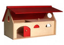 boerderij junior 25 x 27 x 30 cm hout naturel/rood