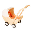 poppenwagen met vaste kap 57 cm wit