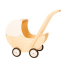 poppenwagen met vaste kap 57 cm wit