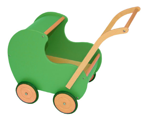 poppenwagen retro 50 cm groen