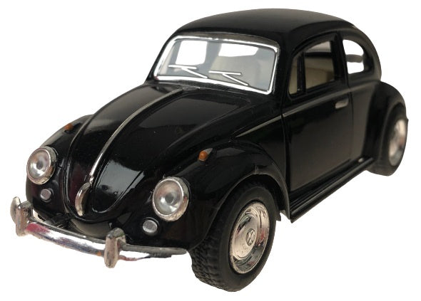 auto Volkswagen Beetle pull-back 1:32 staal zwart