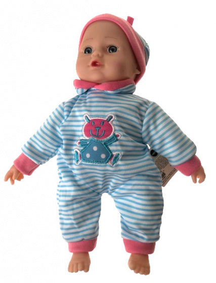 babypop meisjes 26 cm blauw/roze