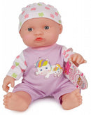 babypop met geluid meisjes 25 cm paars/wit