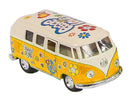 bus Volkswagen Classic Flowerpower 1:32 staal geel