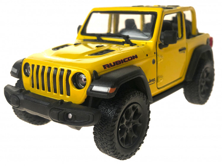 jeep Wrangler jongens pull-back 15 cm staal geel
