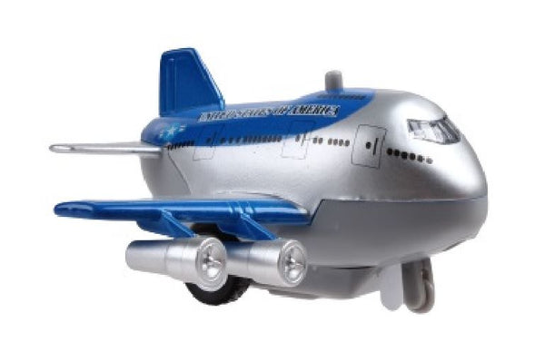 jet-vliegtuig Sonic Jumbo Jet die-cast grijs/blauw
