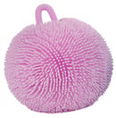 knijpbal fluffy junior 9 cm siliconen paars