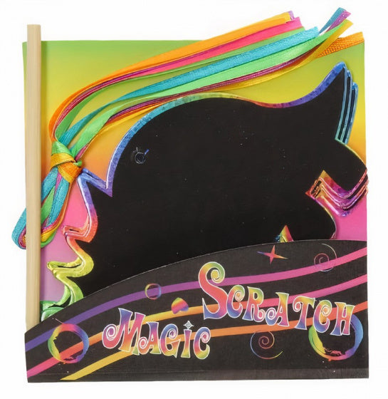 set Magic Scratch neushoorn 10 cm papier 9-delig