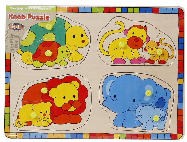 vormenpuzzel junior 24 cm hout 9-delig