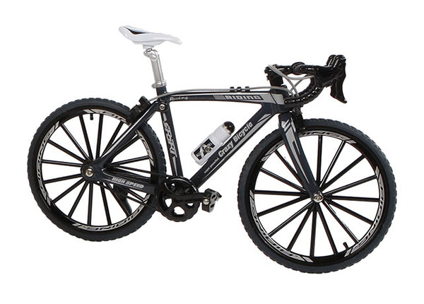 speelset miniatuur racefiets 17 cm antraciet