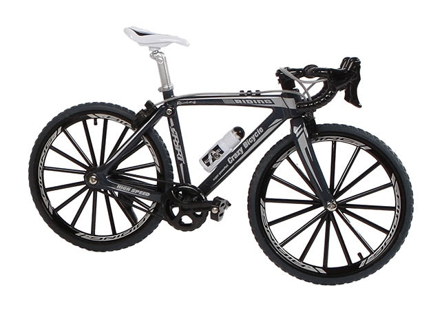 speelset miniatuur racefiets 17 cm antraciet