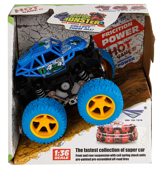 monstertruck Bigfoot junior 9 cm blauw