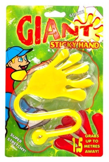 plakhand Giant junior 15 cm siliconen geel