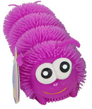 puffer rups 26 cm siliconen paars