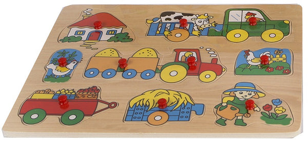 knoppuzzel junior 30 x 22 cm hout 11-delig
