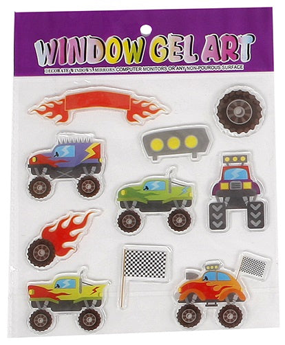 raamstickers monstertrucks 10-delig