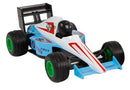 race-auto Formula junior 13,5 cm die-cast blauw/wit