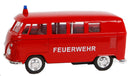 schaalmodel VW T1 brandweerwagen jongens die-cast rood