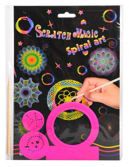 scratchset Magic junior 28 cm papier roze 6-delig