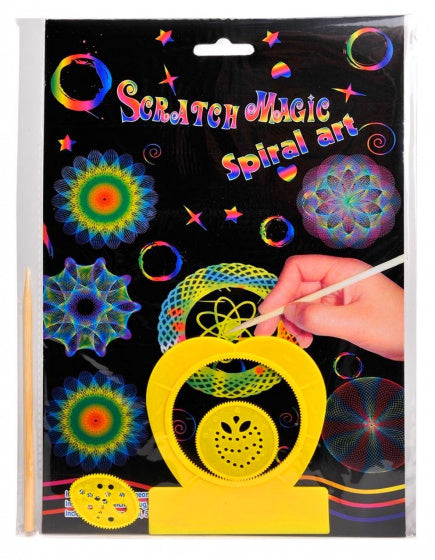 scratchset Magic junior 28 cm papier geel 6-delig