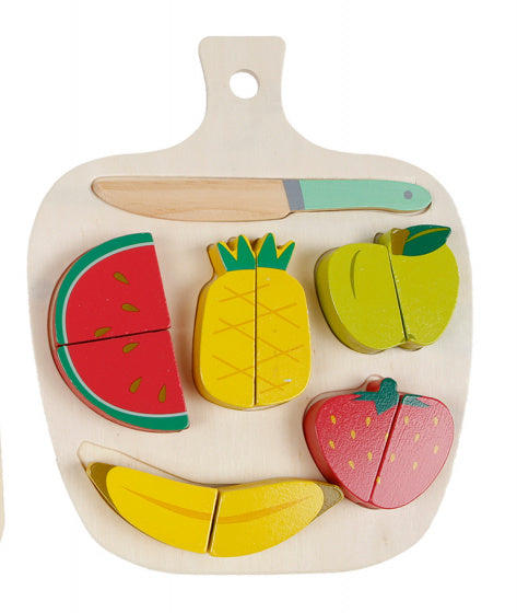 snijset Fruit junior hout 22 x 18 cm 12-delig