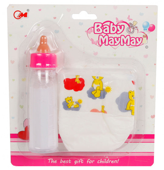 speelset Baby MayMay meisjes wit/roze 2-delig