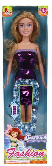 tienerpop Glamour Doll meisjes 29 cm paars