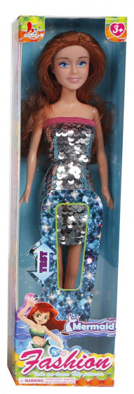 tienerpop Glamour Doll meisjes 29 cm zilver