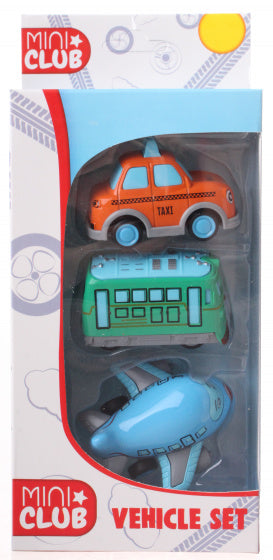 voertuigenset Mini Club junior 7 cm 3-delig