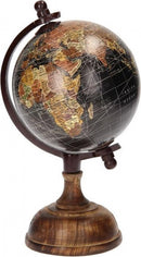 Wereldbol Globe op Voet Hout