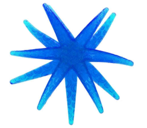 zeester junior 7 cm siliconen blauw