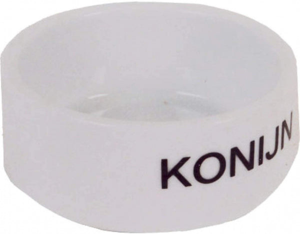 Konijnen Eetbak Steen Wit 12 CM