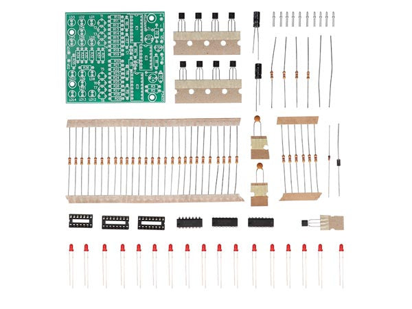 elektronische dobbelsteenkit 76 x 70 mm groen