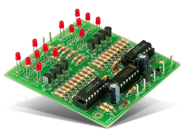 elektronische dobbelsteenkit 76 x 70 mm groen