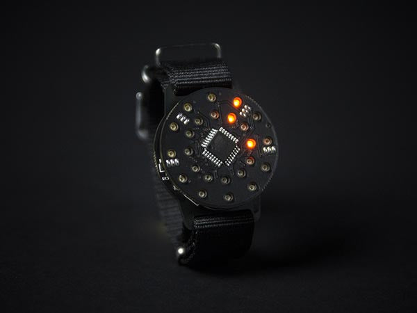 horloge DIY 35 mm batterij staal/synthetisch zwart