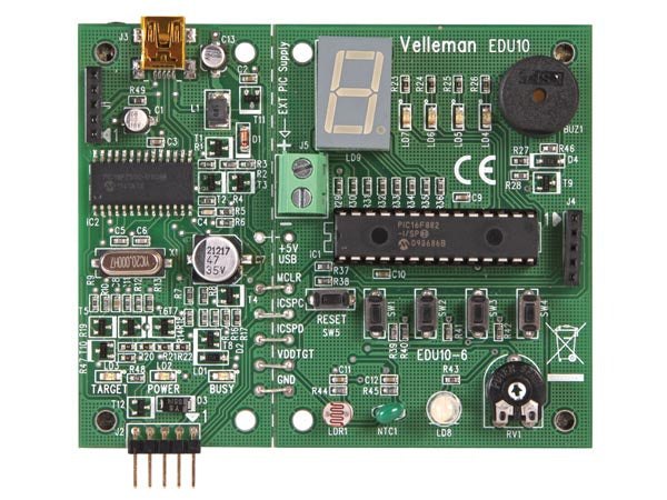 leermodule PIC programmeren USB 9 x 7,4 cm groen