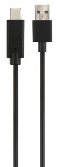 oplaadkabel USB 2.0/USB-C 1 meter nikkel zwart