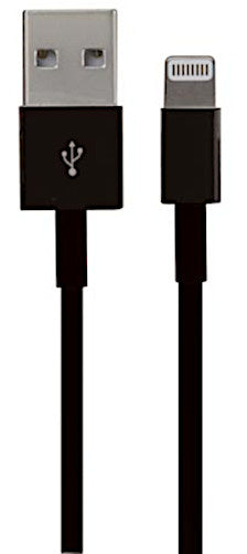 oplaadkabel USB 2.0 A - MFI Lightning 1 meter ABS zwart