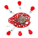 soldeerkit 'The Lady' 8,5 x 3,5 cm rood/wit 21-delig