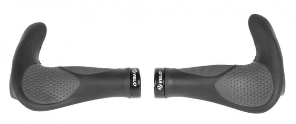 Handvatset M-Wave Ergogel D3 Bar met gelvulling en klem - zwart/grijs